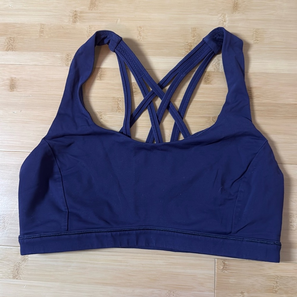 Purple lulu sports bra
